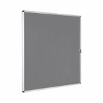 Bi-Office Enclore Display Case Grey Felt Acrylic Aluminium Frame 20xA4 VT740103150