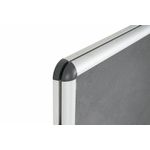 Bi-Office Enclore Display Case Grey Felt Acrylic Aluminium Frame 20xA4 VT740103150