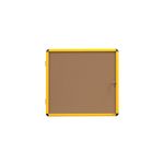Bi-Office Ultrabrite Cork Display Case Acrylic Yellow Aluminium Frame 12xA4 VT6601611511