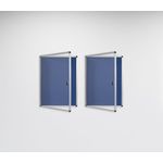 Bi-Office Enclore Felt Indoor Lockable Glazed Case 1160x981x35mm Blue VT640107150