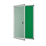 Bi-Office Enclore Display Case Green Felt Acrylic Aluminium Frame 9xA4 VT630102150