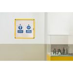 Bi-Office Ultrabrite Display Case Acrylic Yellow Frame 94x129cm - 16 x A4 VT9501601511
