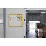 Bi-Office Ultrabrite Display Case Acrylic Yellow Frame 94x129cm - 16 x A4 VT9501601511
