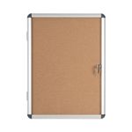 Earth Enclore Enclosed Cork Noticeboard 6xA4 Aluminium Frame RVT610101150