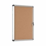 Earth Enclore Enclosed Cork Noticeboard 6xA4 Aluminium Frame RVT610101150
