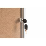 Earth Enclore Enclosed Cork Noticeboard 6xA4 Aluminium Frame RVT610101150
