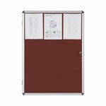 Bi-Office Enclore Display Case Burgundy Felt Acrylic Aluminium Frame 40xA4 VT750106150