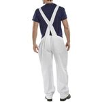 Beeswift Bib and Braces Cotton Drill White 34 CDBBW34