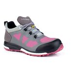 Beeswift Leia Ladies Anti-Static Non-Metallic Lace up Shoe 1Pr Grey/Pink 02 LAV121502