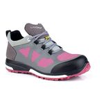 Beeswift Leia Ladies Anti-Static Non-Metallic Lace up Shoe 1Pr Grey/Pink 6 LAV121506