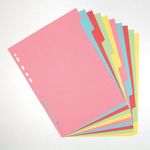 Elba-10 Part Card Divider Recycled Manilla A4 Assorted 400007246