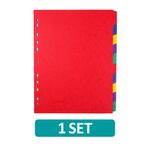 Elba 10-Part Extra Wide Pressboard Divider A4 400007516