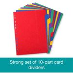 Elba 10-Part Extra Wide Pressboard Divider A4 400007516