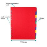 Elba 10-Part Extra Wide Pressboard Divider A4 400007516