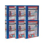Elba Panorama 40mm 4 D-Ring Presentation Binder A4 Blue (6 Pack) 400008418