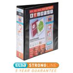 Elba Panorama 65mm Presentation Lever Arch File A4 Black (5 Pack) 400008439