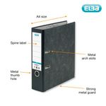 Elba 80mm Lever Arch File A4 Marbled Black (10 Pack) 100081009
