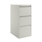 Bisley 3 Drawer Filing Cabinet 470x622x1016mm Goose Grey BS3EGY
