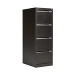 Bisley 4 Drawer Filing Cabinet Lockable 470x622x1321mm Black BS4E BLACK