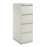 Bisley 4 Drawer Filing Cabinet Lockable 470x622x1321mm Goose Grey BS4EGY