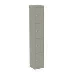 Bisley 4 Door Locker 305x305x1802mm Goose Grey CLK124 GOOSE