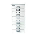Bisley 10 Multidrawer Cabinet A4 279x380x590mm Chalk White BY19660