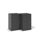 Bisley 3 Drawer Home Filing Cabinet A4 413x400x672mm Black PFA3-93
