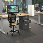 Bisley 3 Drawer Home Filing Cabinet A4 413x400x672mm Black PFA3-93