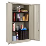 Bisley 2 Door Cupboard Empty 935x480x1575mm Goose Grey KF78712
