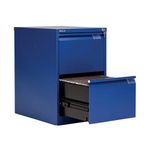 Bisley 2 Drawer Filing Cabinet Lockable 470x622x711mm Blue BS2E/BLUE