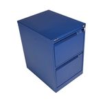Bisley 2 Drawer Filing Cabinet Lockable 470x622x711mm Blue BS2E/BLUE