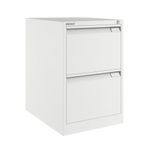 Bisley 2 Drawer Filing Cabinet Lockable 470x622x711mm Chalk BS2E/CHK