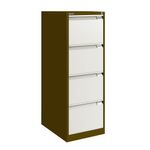 Bisley 4 Drawer Filing Cabinet Lockable 470x622x1321mm Coffee/Cream BS4EC/C