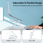 Contour Ergonomics Adjustable Aluminium Laptop Stand For Laptops Up To 17 Inches Silver CE10135