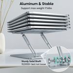 Contour Ergonomics Adjustable Aluminium Laptop Stand For Laptops Up To 17 Inches Silver CE10135