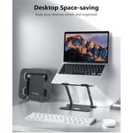Contour Ergonomics Adjustable Metal Laptop Stand For Laptops Up To 17 Inches Black CE10136