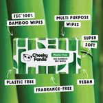 Cheeky Panda Biodegradable Bamboo Dry Wipes 100 Wipes (Pack of 6) DRYWX6