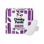 Cheeky Panda Pads with Wings Heavy Bamboo Lining and Core 12 Pads per Pack (Pack of 6) SPADS290mm