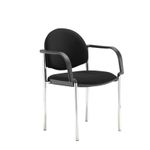 Coda multi purpose chair, with arms, black fabric