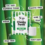 Cheeky Panda 3-Ply Silky Soft Toilet Tissue 200 Sheets 4 Rolls per Pack (Pack of 6) 1102181