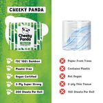 Cheeky Panda 3-Ply Toilet Tissue 200 sheets (Pack of 24) PFTOILT24
