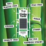 Cheeky Panda Bamboo Paper Straws Black (Pack of 250) 0111130
