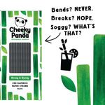 Cheeky Panda Bamboo Paper Straws Black (Pack of 250) 0111130