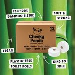Cheeky Panda 2-Ply Mini Jumbo Toilet Roll 150m (Pack of 12) PFMINJRL12