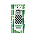 Cheeky Panda Bamboo Paper Straw Black Stripes (Pack of 250) 0111129