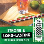 Cheeky Panda Bamboo Paper Straw Black Stripes (Pack of 250) 0111129