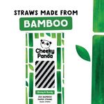Cheeky Panda Bamboo Paper Straw Black Stripes (Pack of 250) 0111129