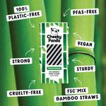 Cheeky Panda Bamboo Paper Straw Black Stripes (Pack of 250) 0111129