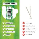 Cheeky Panda Bamboo Paper Straw Black Stripes (Pack of 250) 0111129