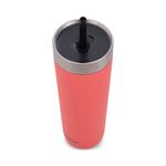 Contigo Luxe Stainless Steel Insulated Travel Tumbler/Straw 24oz Coral 2212920